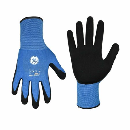GE Foam Nitrile Black Dipped Gloves, 13GA, 1 Pair, L GG231LC